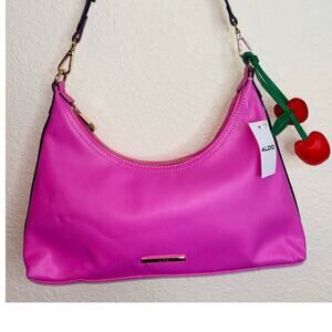 Aldo Patha Barbie Pink Handbag Purse with Cherry Charm, NWT